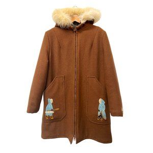 Northern Sun Gemini Fashions Wool Coat Fur trim Collar